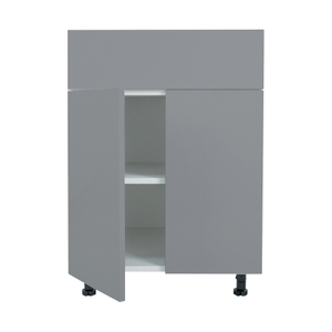 Matte Grey Frameless Kitchen Cabinets