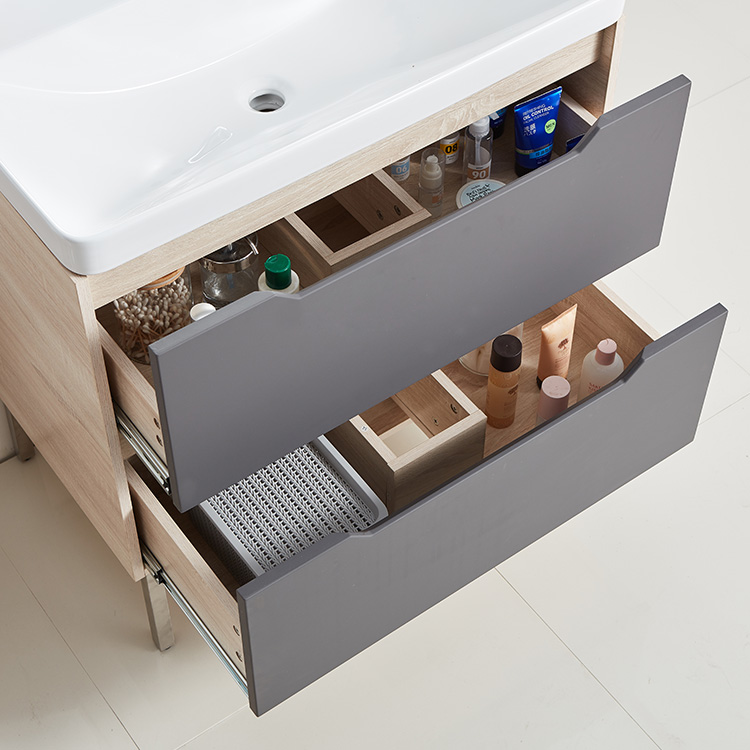 Gray Simple Bathroom Cabinet