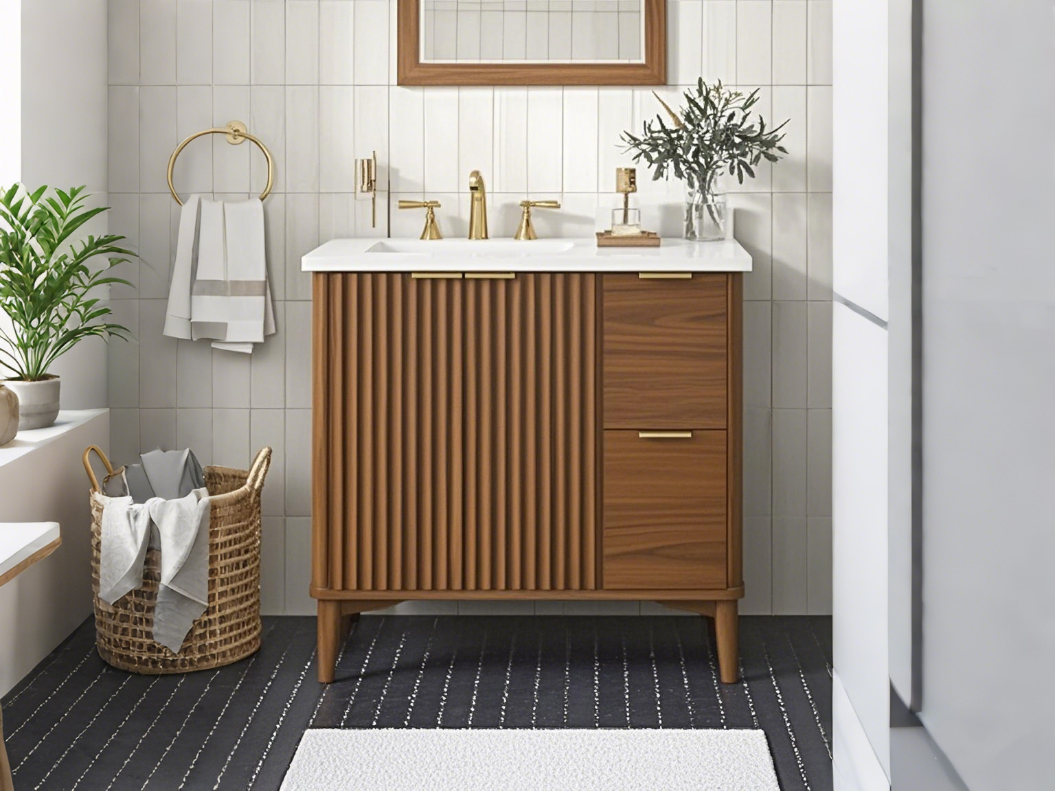 Sleek French bathroom vanity