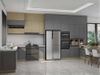 Matte Grey Frameless Kitchen Cabinets