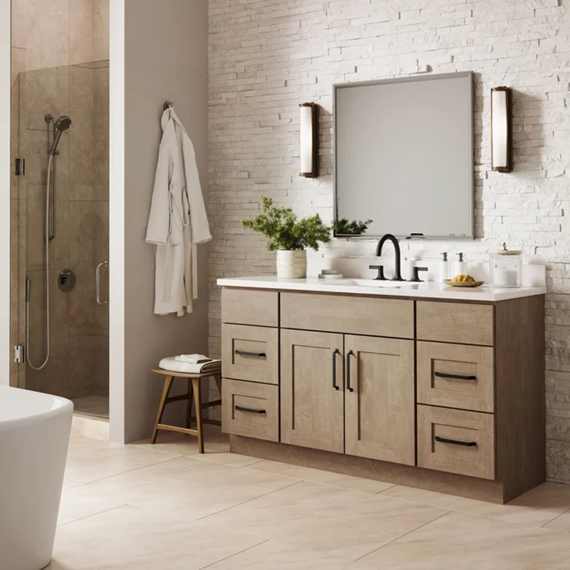 White oak shaker cabinets
