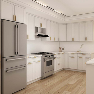 Modern Classic White Shaker Style Wood Kitchen Cabinets