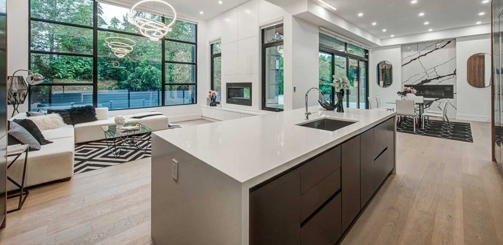 modern custom residential kitchen project
