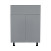Matte Grey Frameless Kitchen Cabinets