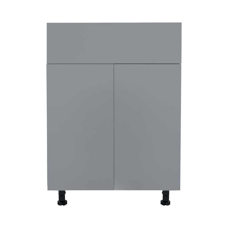 Matte Grey Frameless Kitchen Cabinets
