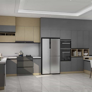 Matte Grey Frameless Kitchen Cabinets